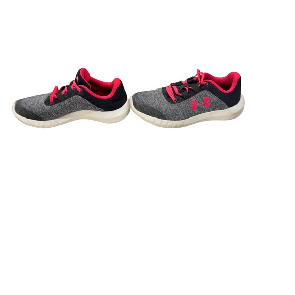 Girls Under Armour Gray Pink Running Shoes Size 13K - Picture 5 of 8